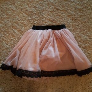 Popatu girls 6X/7 pink and black lace skirt
